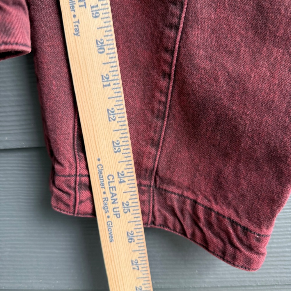 Free People We The Free Cotton Barrel Leg Overalls Jumpsuit Burgundy L - Picture 10 of 10